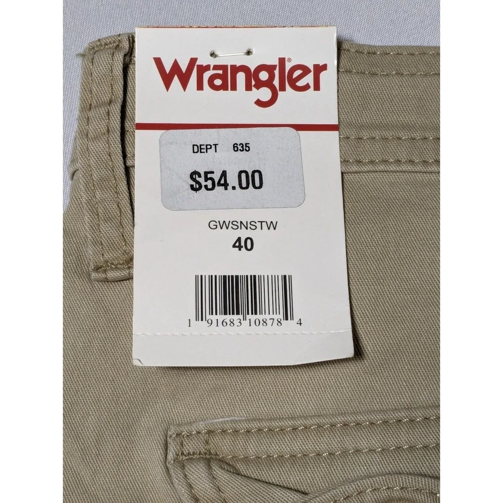 WRANGLER RELAXED FIT Men Size 40 Cotton Stretch Khaki 11